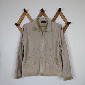 Vintage Y2K Effeci Faux Leather Tan Penny Lane Jacket Coat